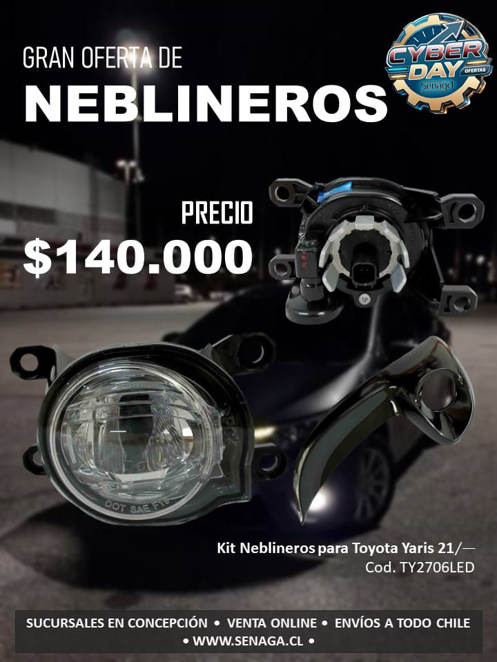 Kit Neblineros Toyota Yaris 21/-- - Cód. TY2706LED - $140.000