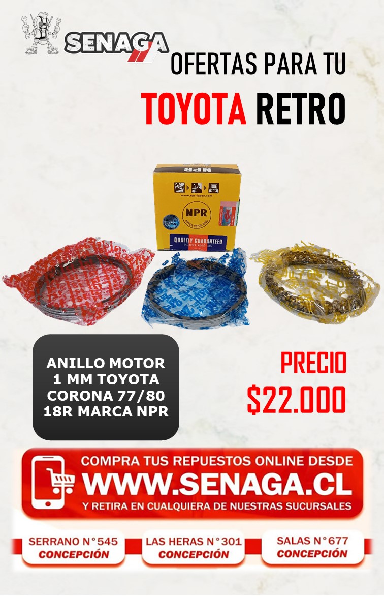 ANILLO MOTOR 1 MM CORONA 77/80 18R NPR