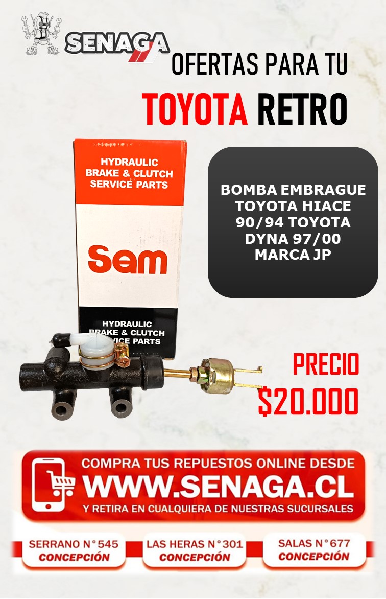 BOMBA EMBRAGUE HIACE 90/94 DYNA 97/00 JP